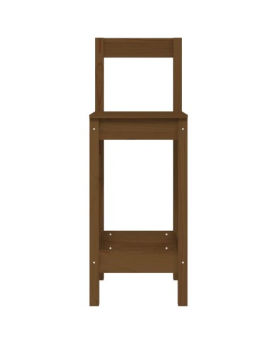 Chaises de bar 2 pcs Marron miel 40x41,5x112 cm Pin solide