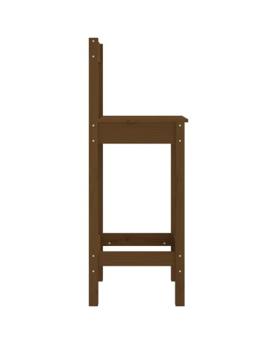 Chaises de bar 2 pcs Marron miel 40x41,5x112 cm Pin solide