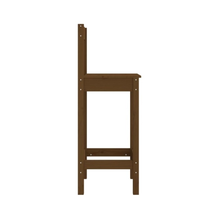 Chaises de bar 2 pcs Marron miel 40x41,5x112 cm Pin solide