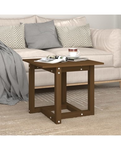 Table basse Marron miel 50x50x45 cm Bois massif de pin