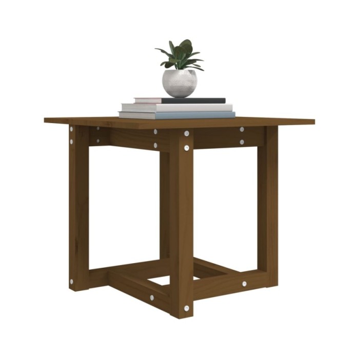 Table basse Marron miel 50x50x45 cm Bois massif de pin