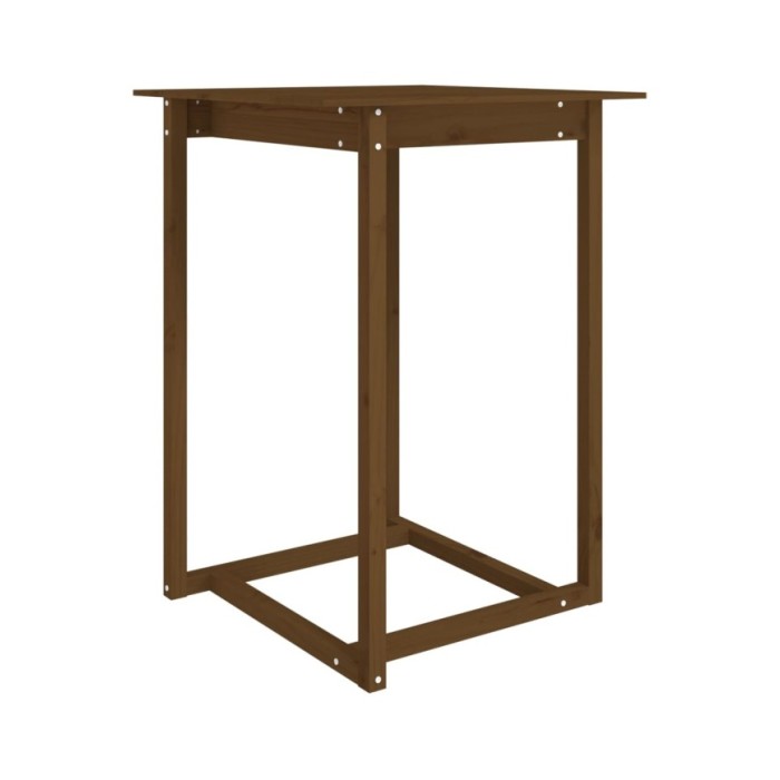 Table de bar Marron miel 80x80x110 cm Bois massif de pin