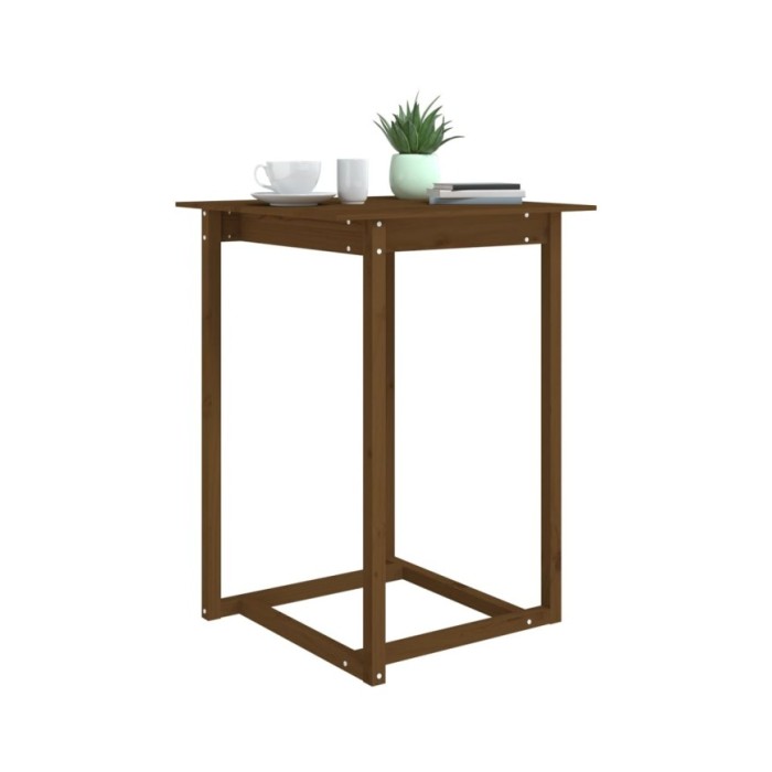 Table de bar Marron miel 80x80x110 cm Bois massif de pin