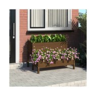 Jardinière Marron miel 110x84x75 cm Bois massif de pin