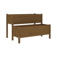 Jardinière Marron miel 110x84x75 cm Bois massif de pin