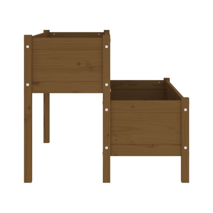 Jardinière Marron miel 110x84x75 cm Bois massif de pin
