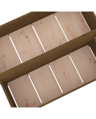 Jardinière Marron miel 110x84x75 cm Bois massif de pin