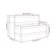 Jardinière Marron miel 110x84x75 cm Bois massif de pin