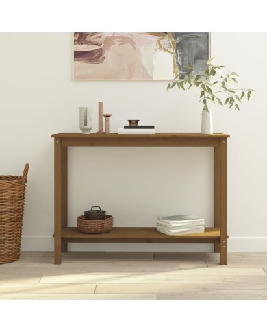 Table console Marron miel 110x40x80 cm Bois massif de pin