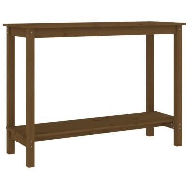 Table console Marron miel 110x40x80 cm Bois massif de pin
