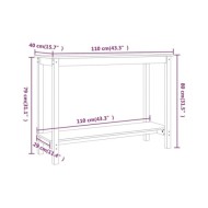 Table console Marron miel 110x40x80 cm Bois massif de pin