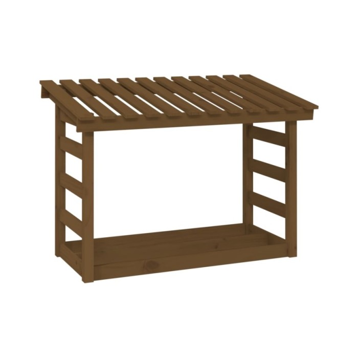 Support de bois de chauffage Marron miel 108x64,5x78cm Bois pin
