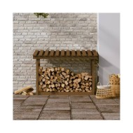 Support de bois de chauffage Marron miel 108x64,5x78cm Bois pin
