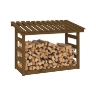 Support de bois de chauffage Marron miel 108x64,5x78cm Bois pin