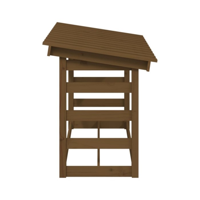 Support de bois de chauffage Marron miel 108x64,5x78cm Bois pin