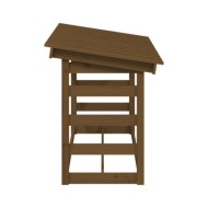 Support de bois de chauffage Marron miel 108x64,5x78cm Bois pin