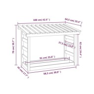 Support de bois de chauffage Marron miel 108x64,5x78cm Bois pin