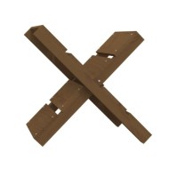 Porte-bûches Marron miel 47x39,5x48 cm Bois massif de pin