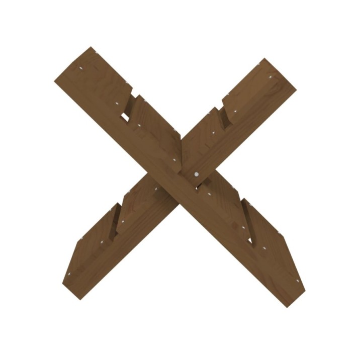 Porte-bûches Marron miel 47x39,5x48 cm Bois massif de pin