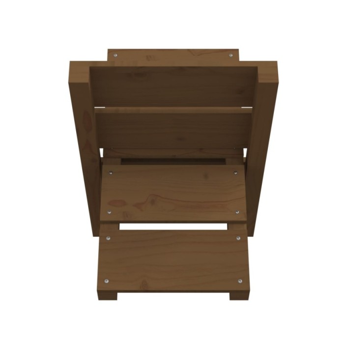 Porte-bûches Marron miel 47x39,5x48 cm Bois massif de pin