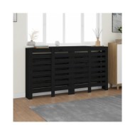 Cache-radiateur Noir 210x21x85 cm Bois massif de pin