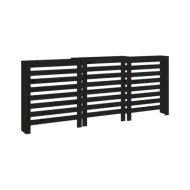 Cache-radiateur Noir 210x21x85 cm Bois massif de pin