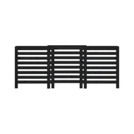 Cache-radiateur Noir 210x21x85 cm Bois massif de pin