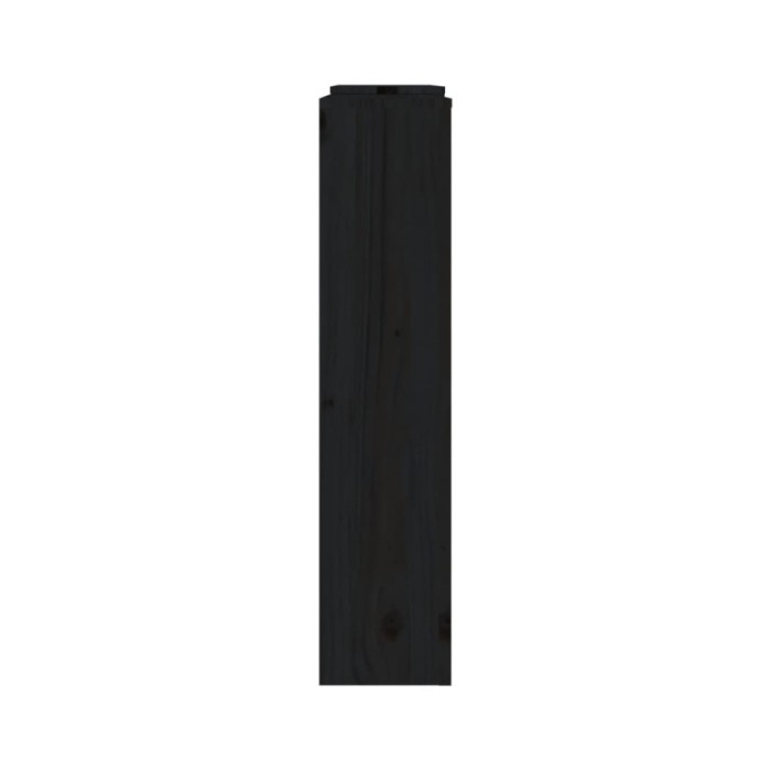 Cache-radiateur Noir 210x21x85 cm Bois massif de pin