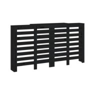 Cache-radiateur Noir 210x21x85 cm Bois massif de pin