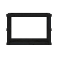 Porte-bûches d’extérieur Noir 108x52x74 cm Bois massif de pin