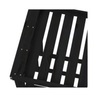 Porte-bûches d’extérieur Noir 108x52x74 cm Bois massif de pin