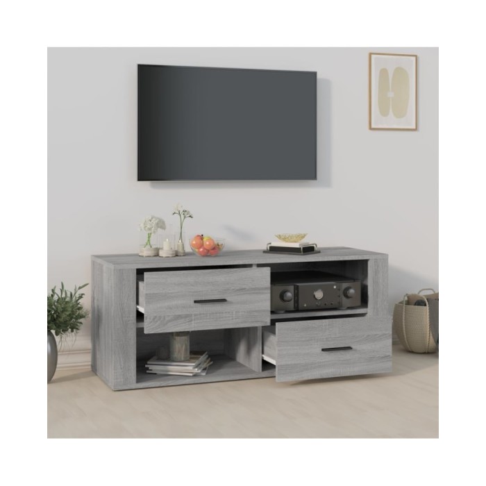 Meuble TV Sonoma gris 100x35x40 cm Bois d'ingénierie