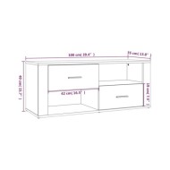 Meuble TV Sonoma gris 100x35x40 cm Bois d'ingénierie