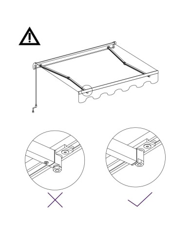 Auvent rétractable automatique 350x250 cm Anthracite