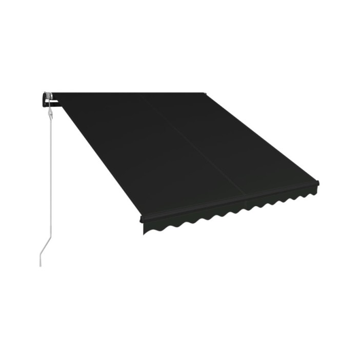 Auvent rétractable et capteur de vent LED 300x250 cm Anthracite