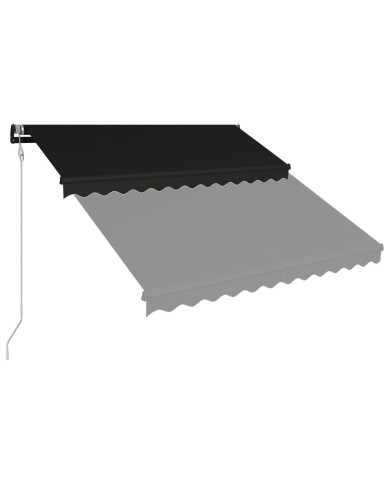 Auvent rétractable et capteur de vent LED 300x250 cm Anthracite