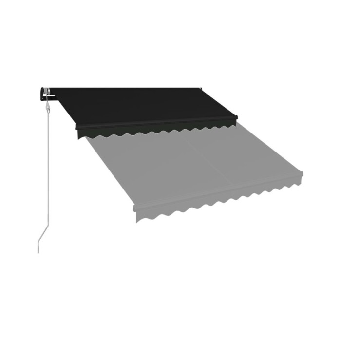 Auvent rétractable et capteur de vent LED 300x250 cm Anthracite