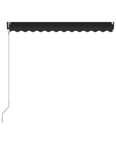 Auvent rétractable et capteur de vent LED 300x250 cm Anthracite