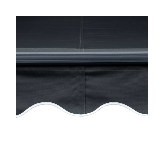 Auvent rétractable et capteur de vent LED 300x250 cm Anthracite