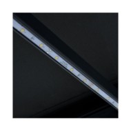 Auvent rétractable et capteur de vent LED 300x250 cm Anthracite