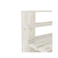 Canapé palette à 3 places de jardin Blanc Bois 