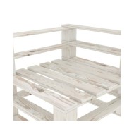 Canapé palette à 3 places de jardin Blanc Bois 