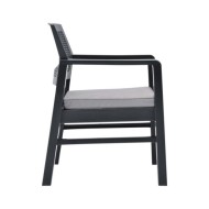 Salon de jardin 4 pcs avec coussins Plastique Anthracite