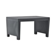 Salon de jardin 4 pcs avec coussins Plastique Anthracite