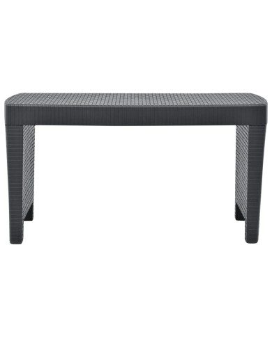 Salon de jardin 4 pcs avec coussins Plastique Anthracite