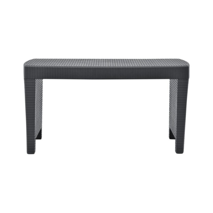Salon de jardin 4 pcs avec coussins Plastique Anthracite