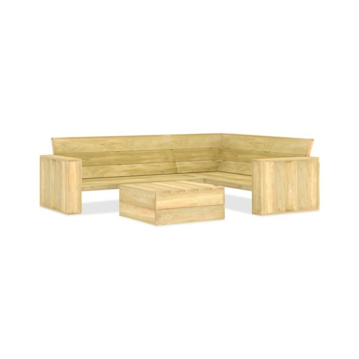 Salon de jardin 2 pcs Bois de pin imprégné