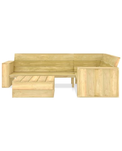 Salon de jardin 2 pcs Bois de pin imprégné