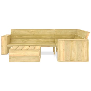 Salon de jardin 2 pcs Bois de pin imprégné
