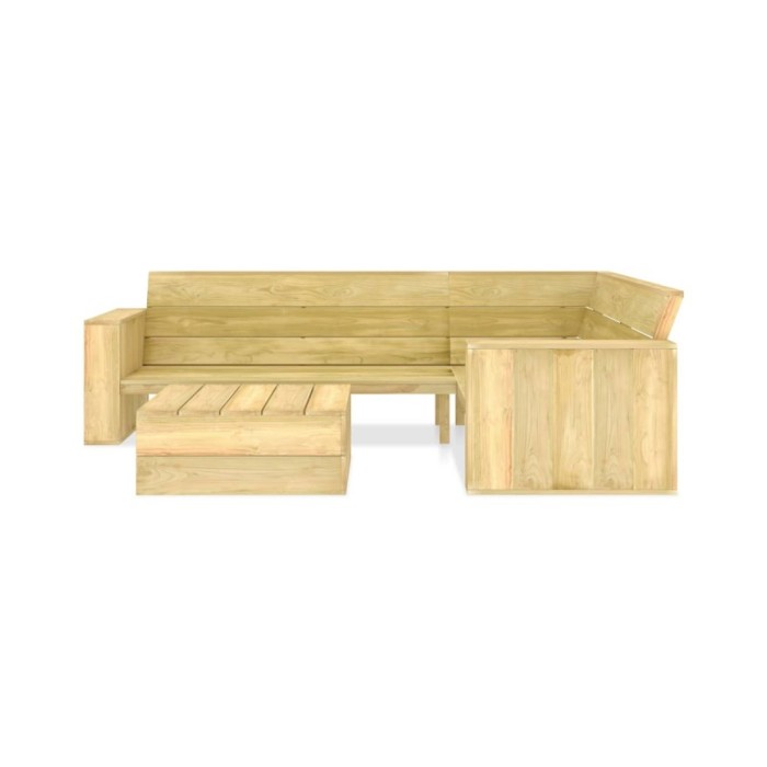 Salon de jardin 2 pcs Bois de pin imprégné